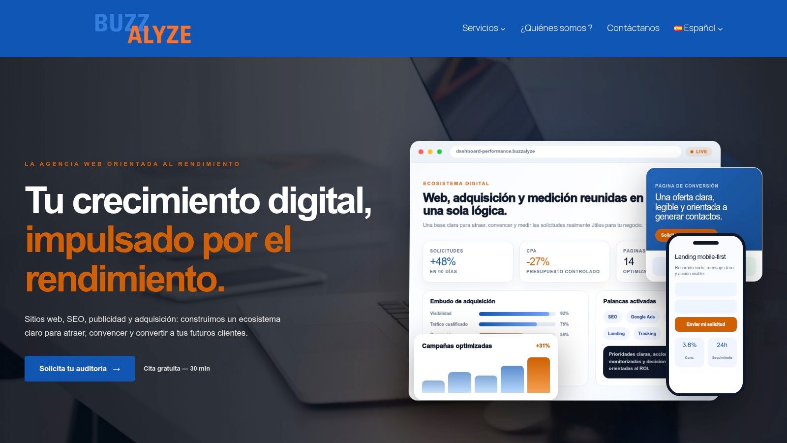 Screenshot from https://www.buzzalyze.com/es